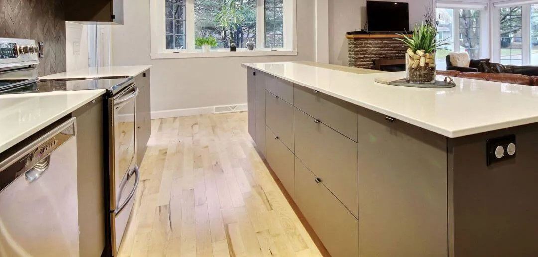 Cuisine équipé des Armoires Sublime en Polymère et acrylique